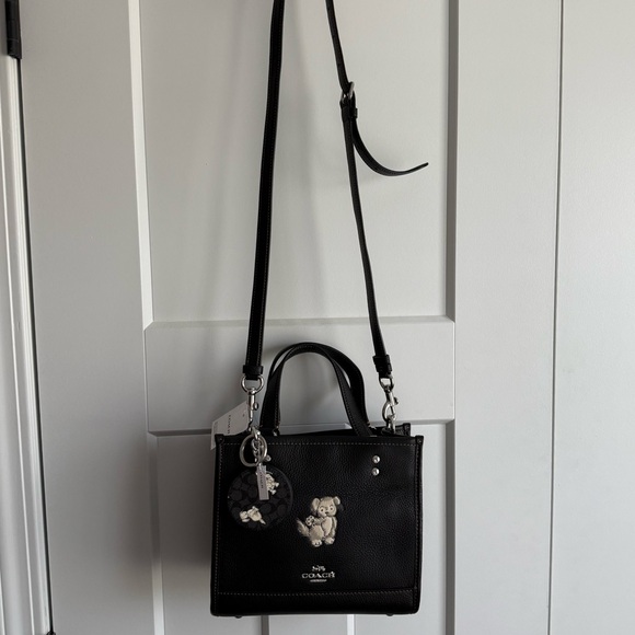 Coach Happy Dog Hang Bag with Shoulder Strap, Mirror Charm, and Full Size Wallet - Picture 1 of 6
